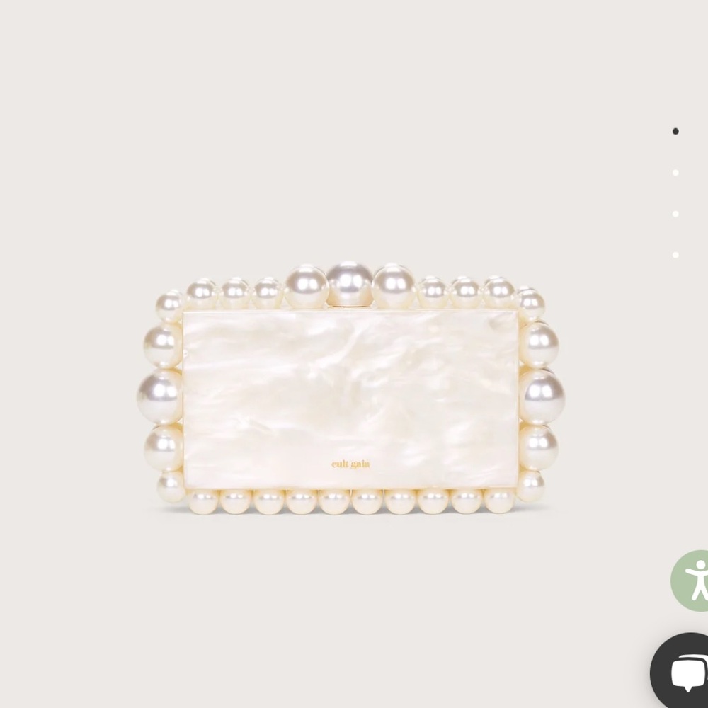 Cult Gaia Pearl Embellished Clutch